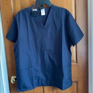 Scrub shirt new pockets blue